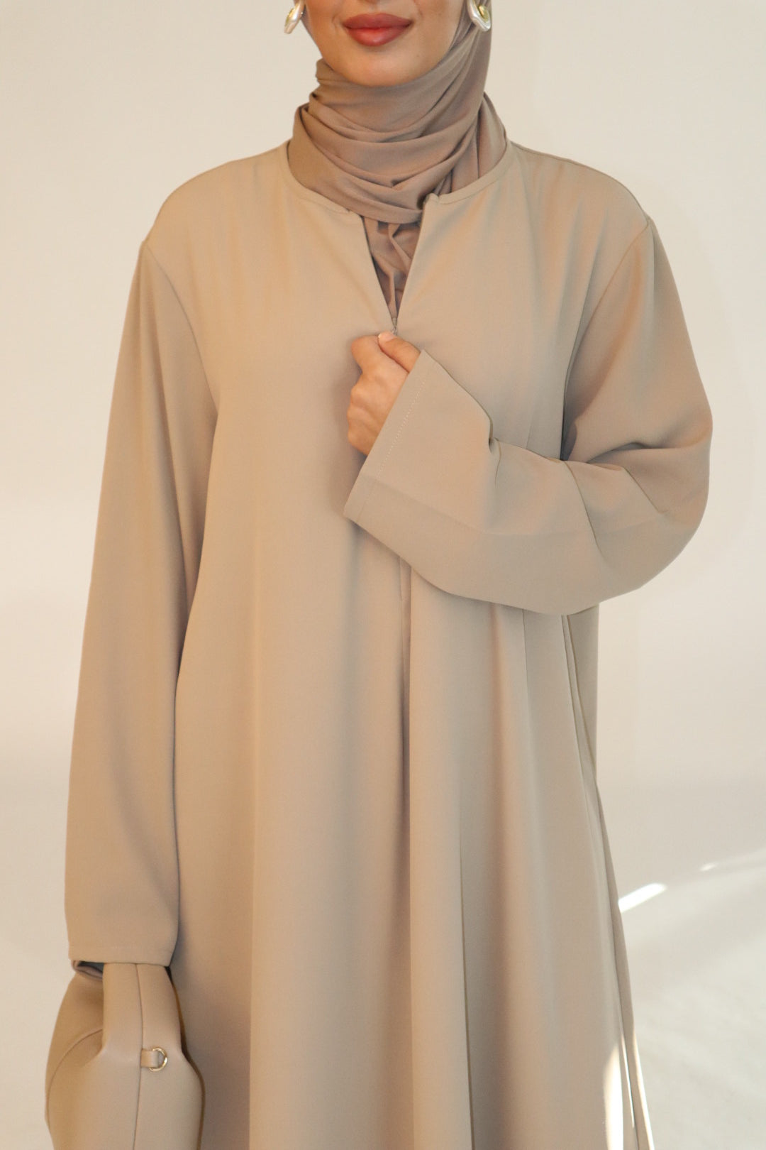 Abaya zip set - greige
