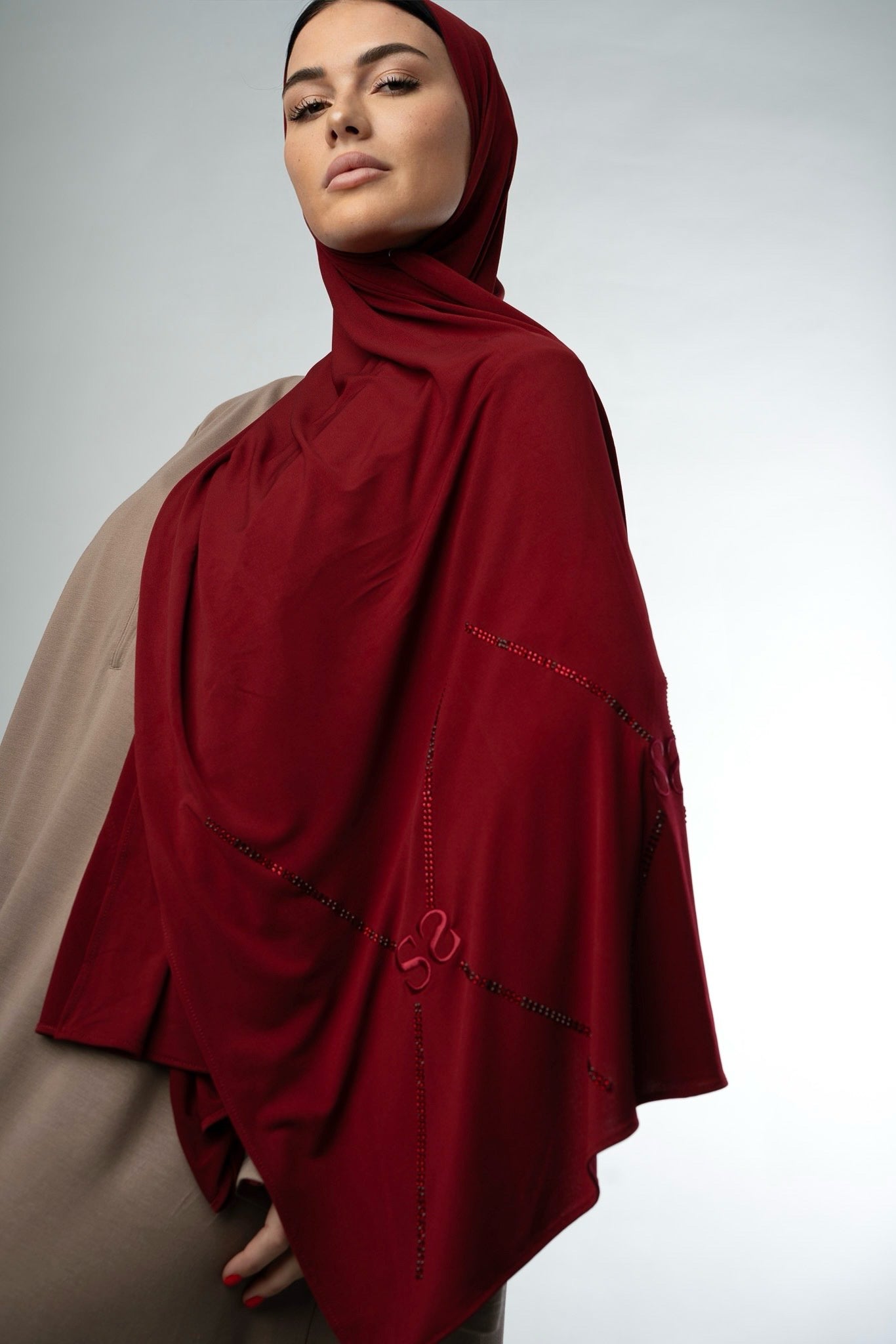 Geometric Stone - bordeaux