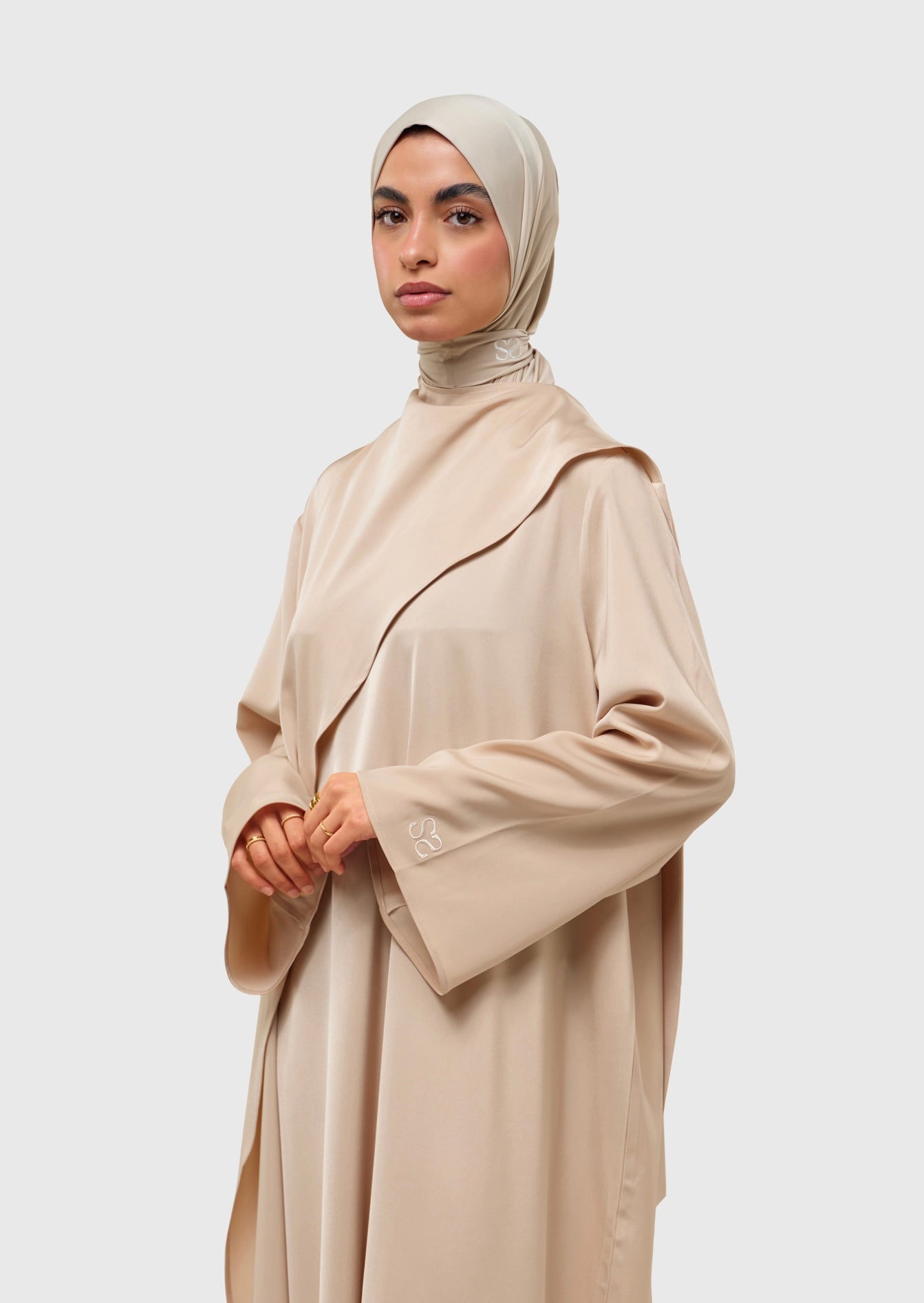 Serenity Dress - satin sand