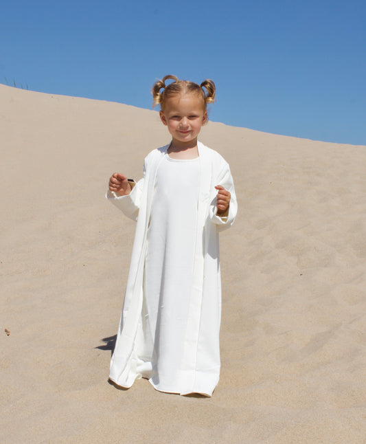 Abaya set kids - White