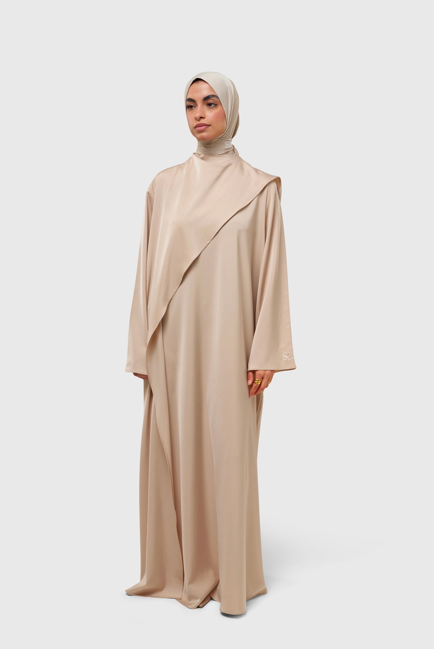Serenity Dress - satin sand