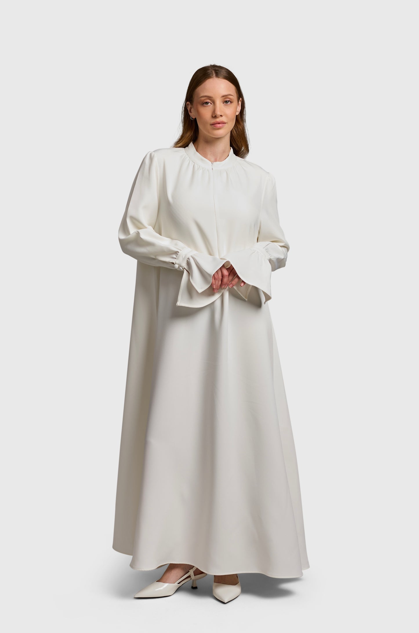 Flare dress - White