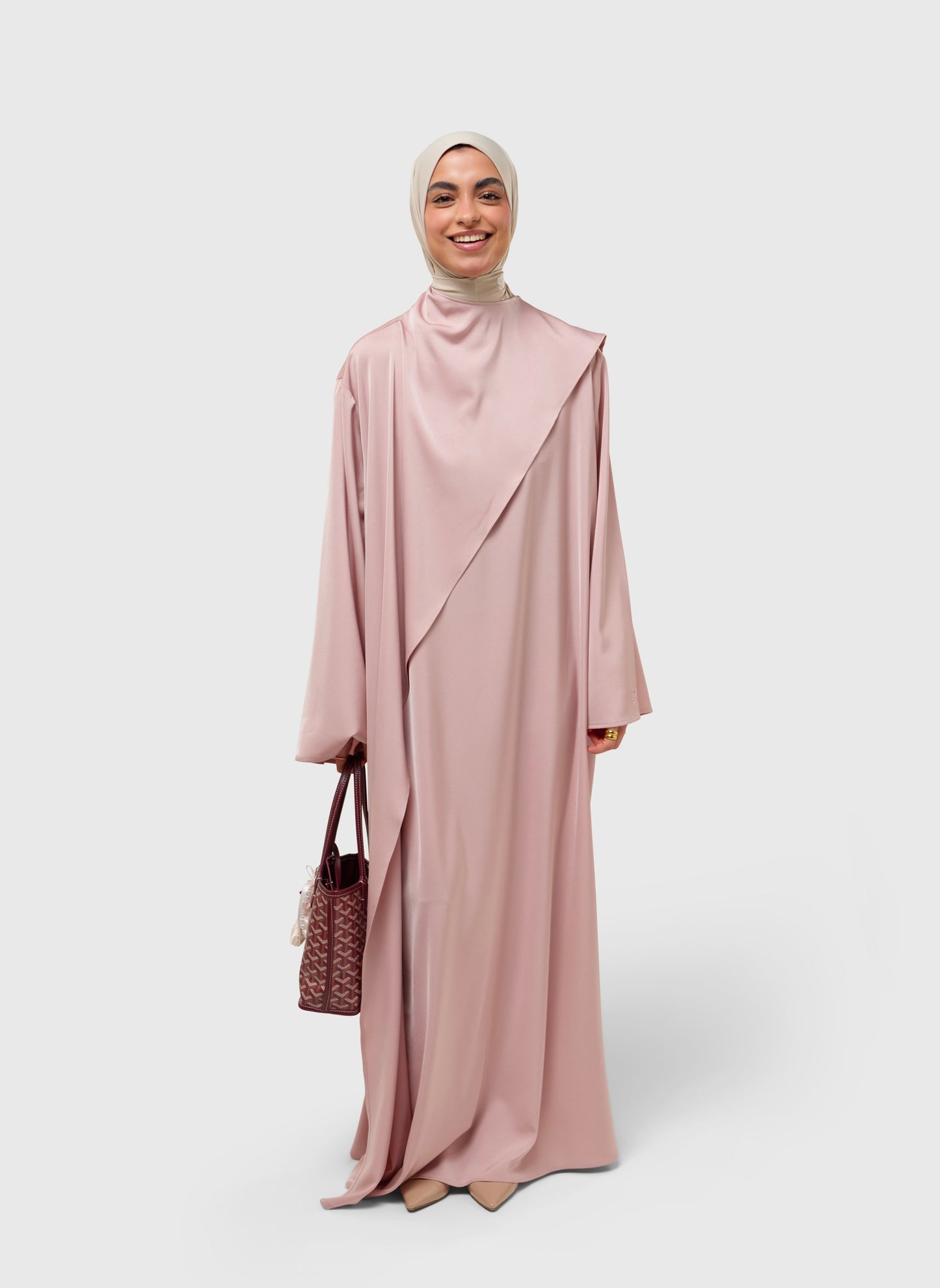 Serenity Dress - satin pink