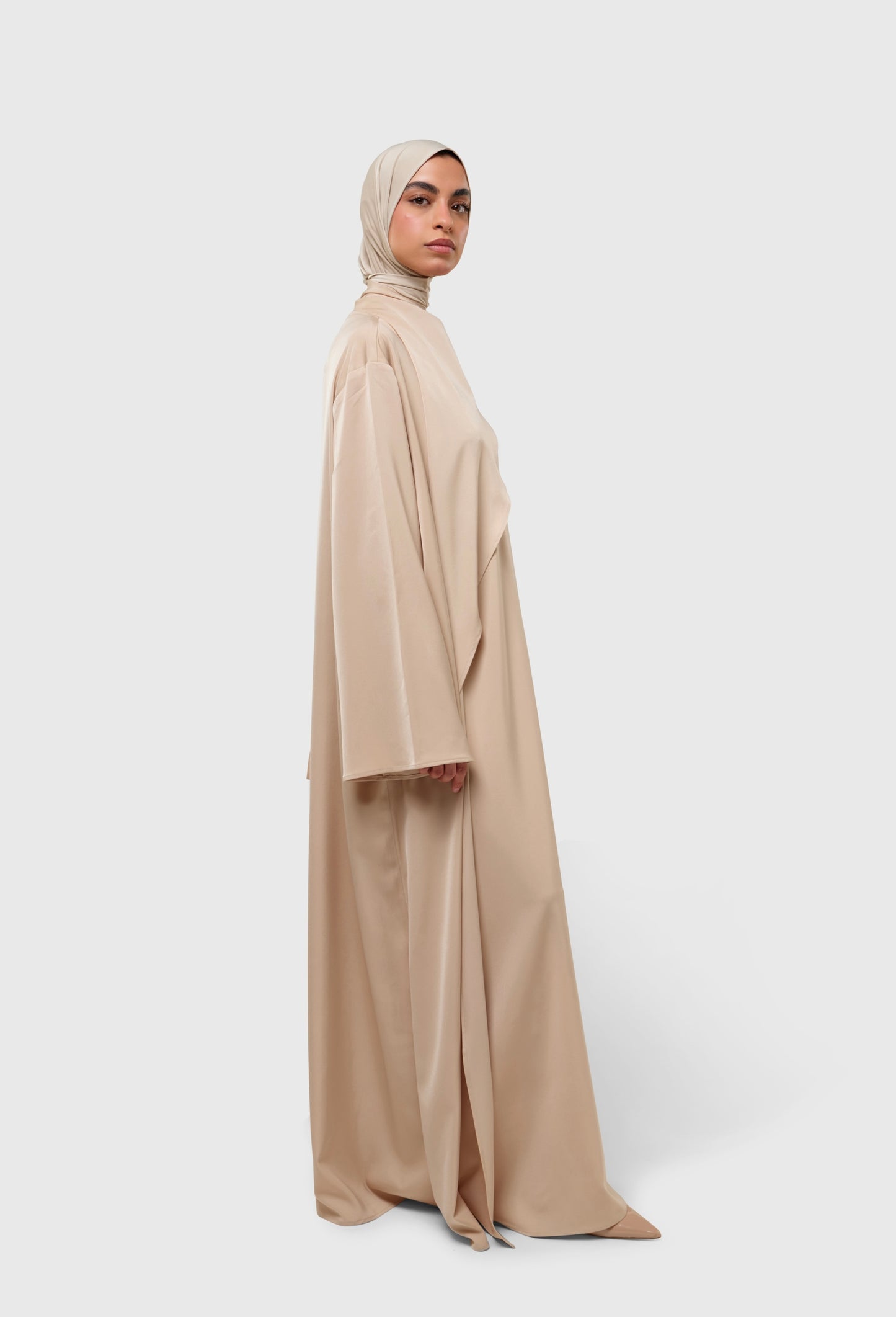Serenity Dress - satin sand