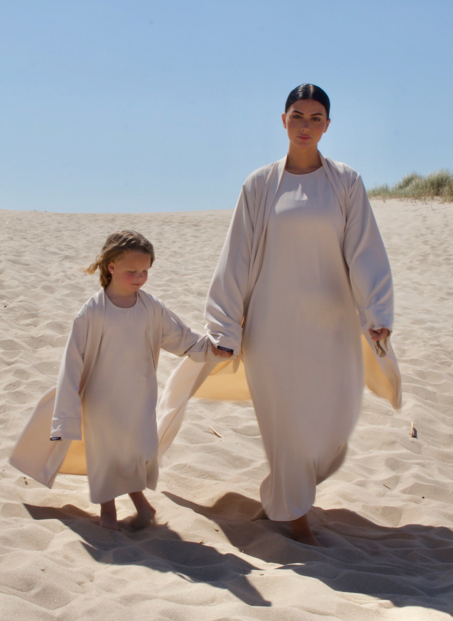 Abaya set kids - Sand