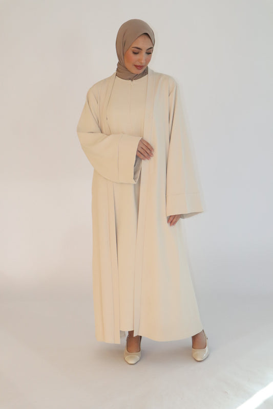 Abaya set - light sandy