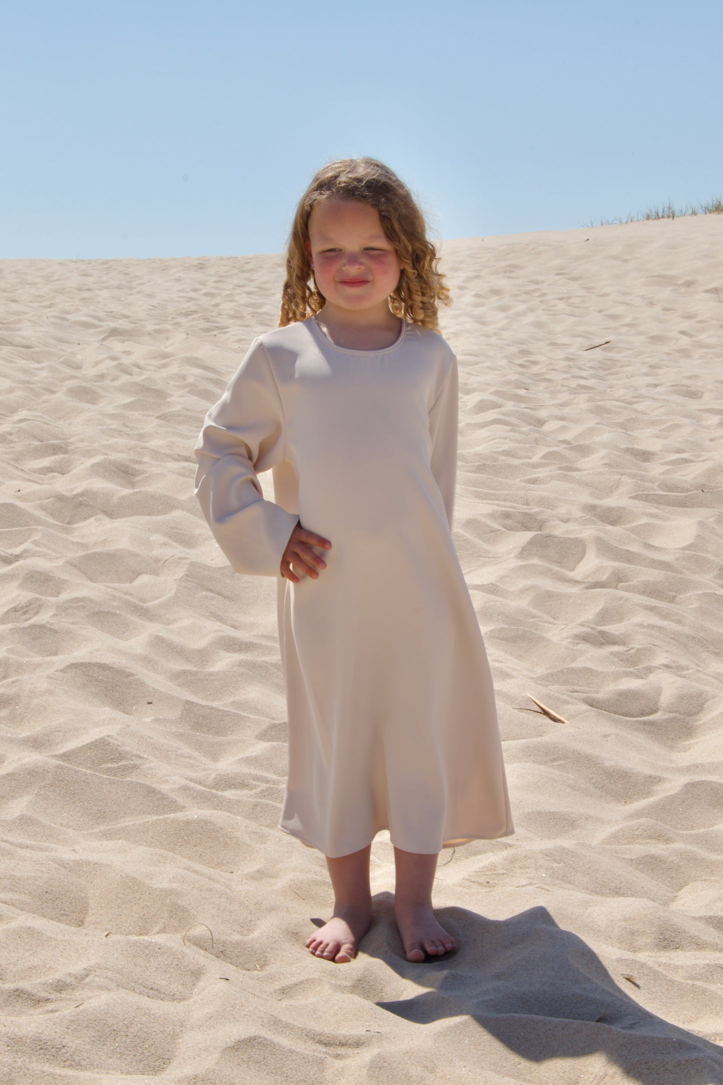 Abaya set kids - Sand