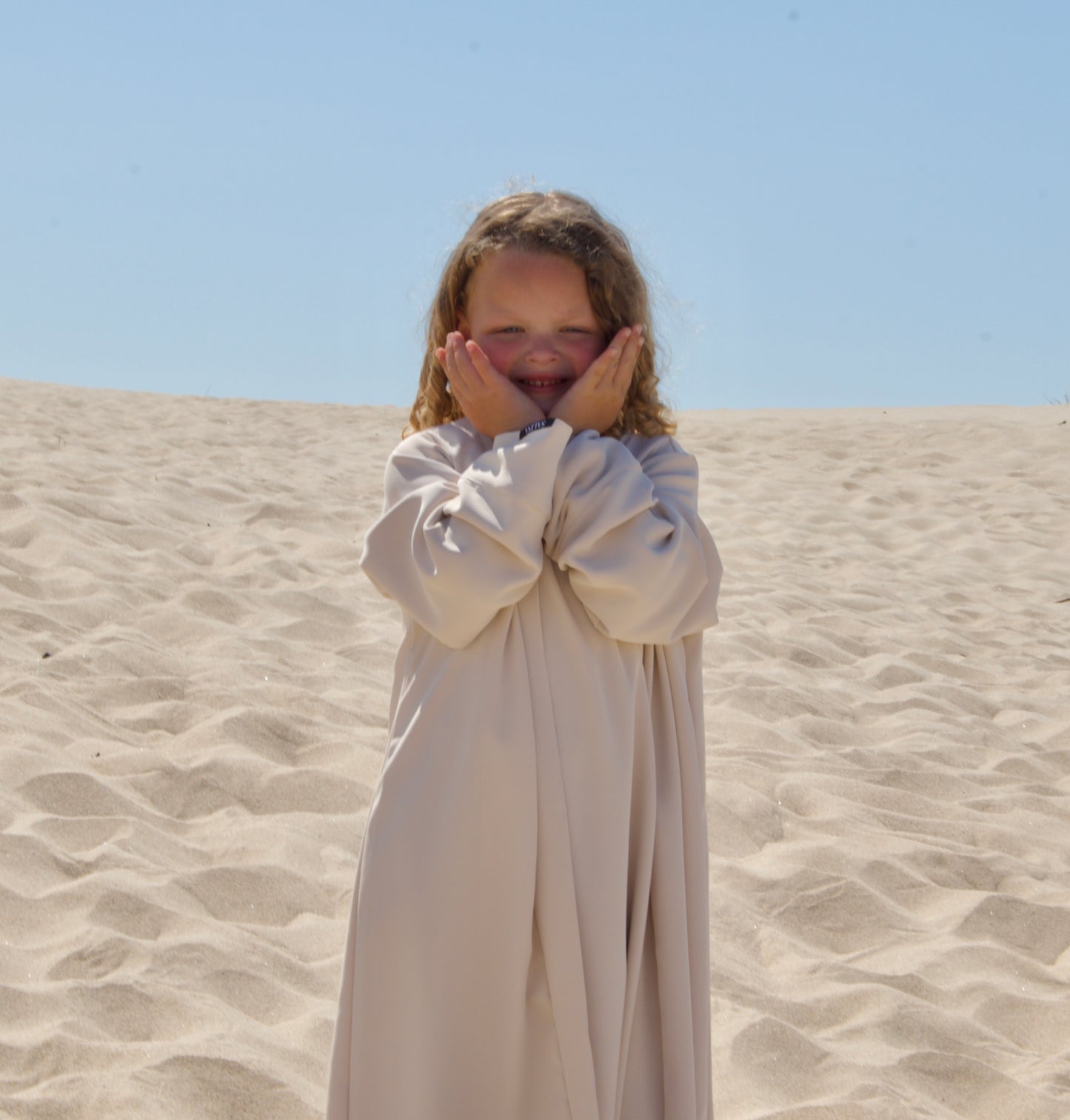 Abaya set kids - Sand