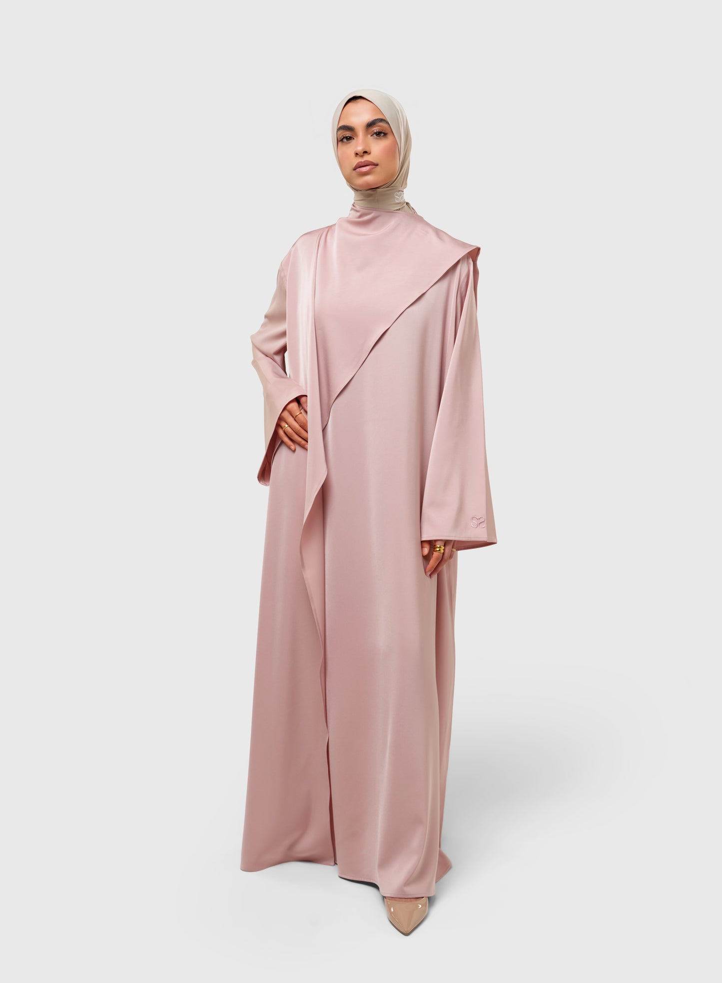 Serenity Dress - satin pink