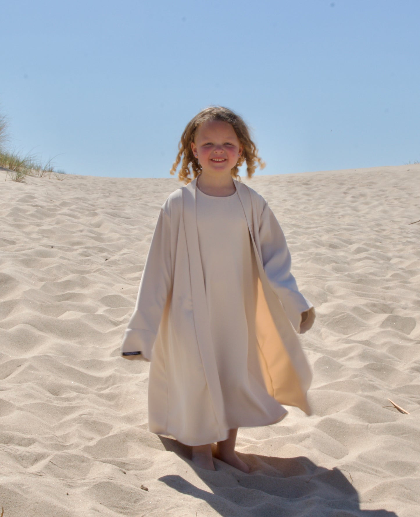 Abaya set kids - Sand