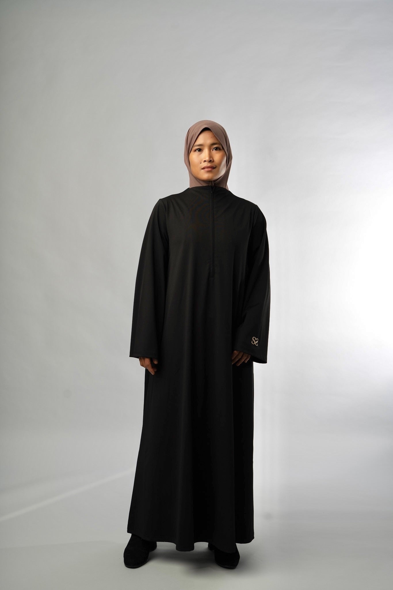 Jersey zipper dress - Black