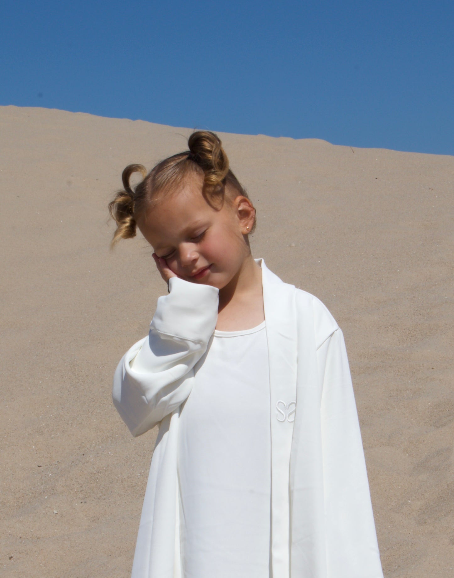 Abaya set kids - White