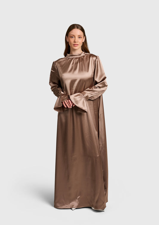 Flare dress - Ash Brown