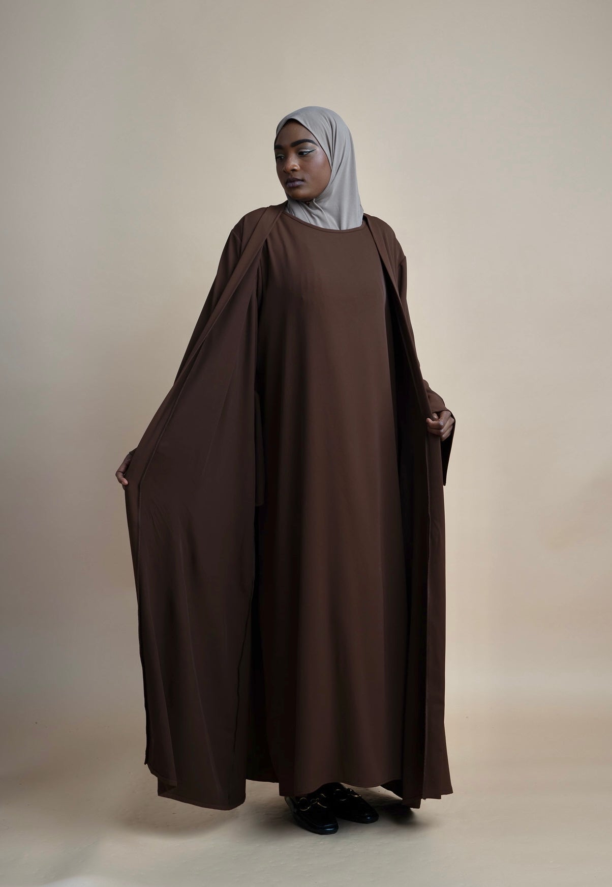 Abaya set - Deep Brown