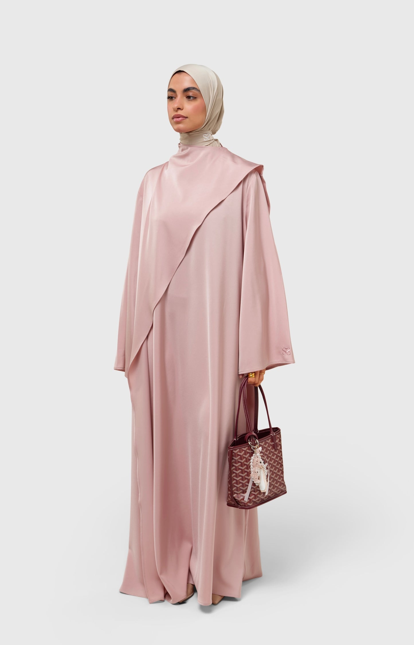 Serenity Dress - satin pink