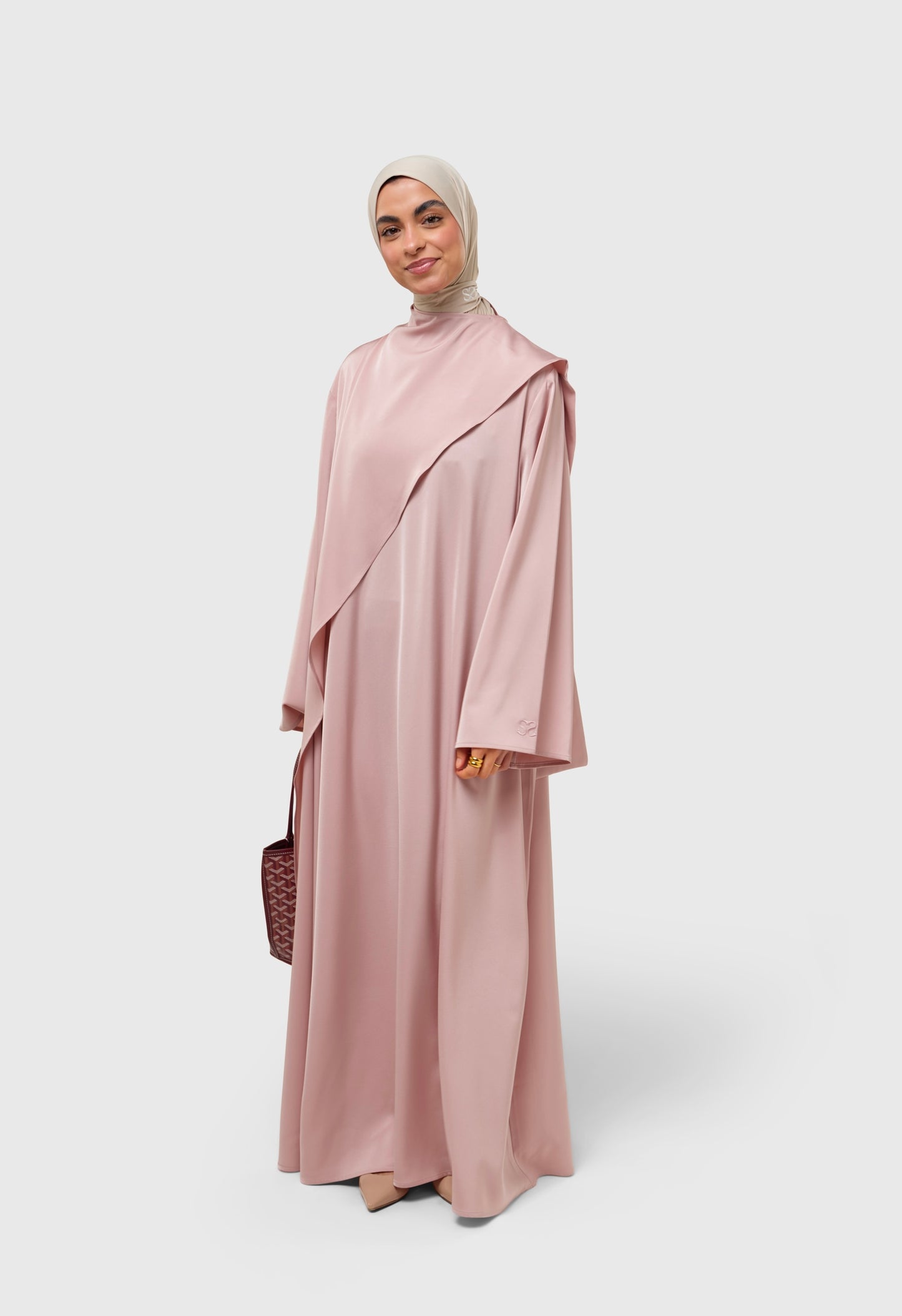 Serenity Dress - satin pink