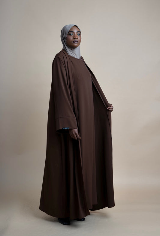 Abaya set - Deep Brown