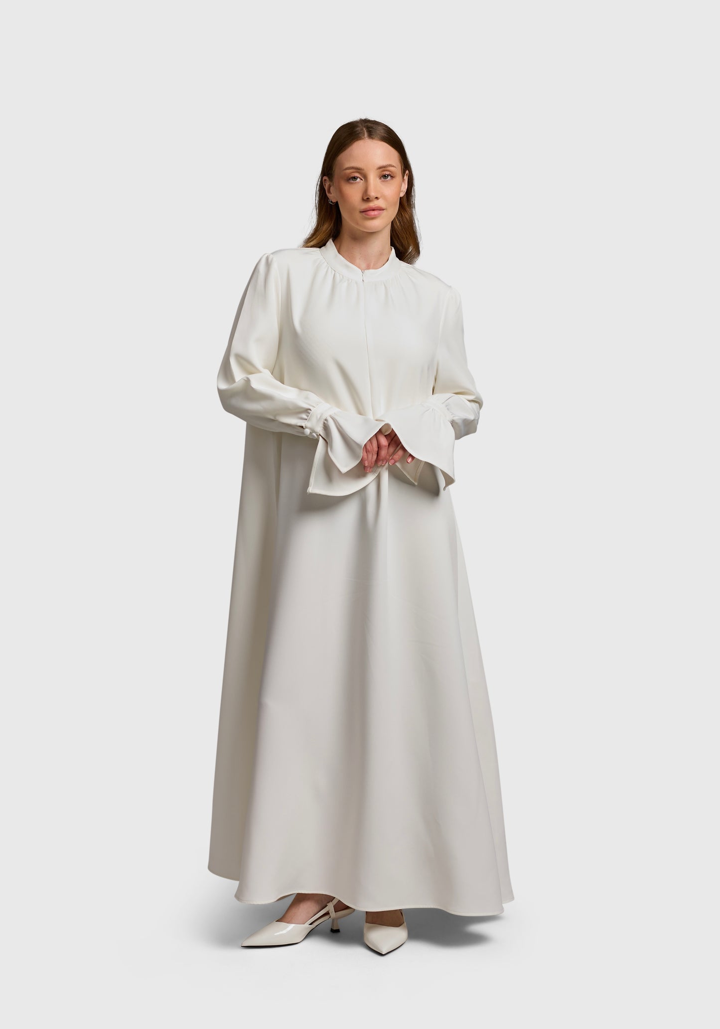 Flare dress - White