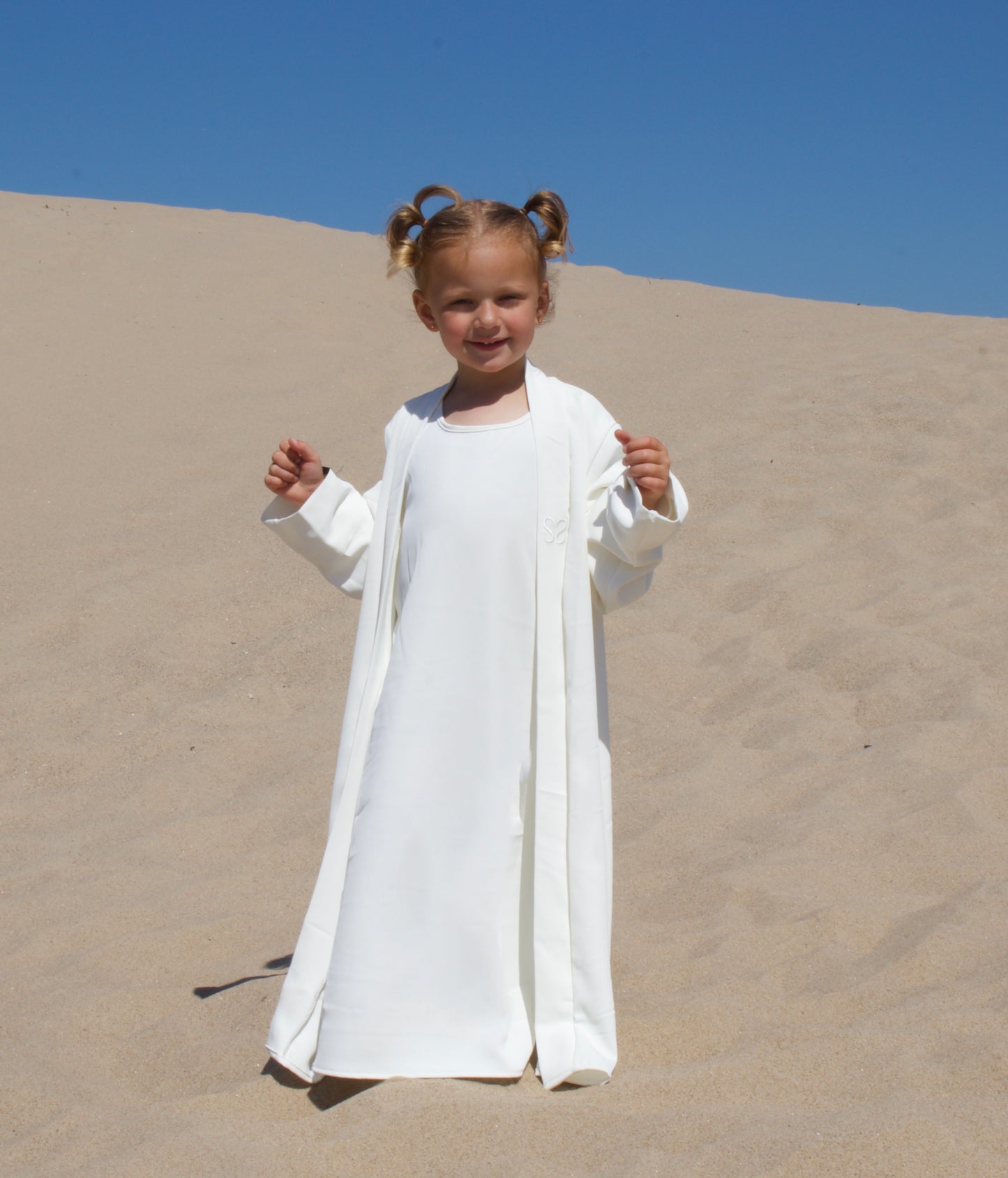 Abaya set kids - White