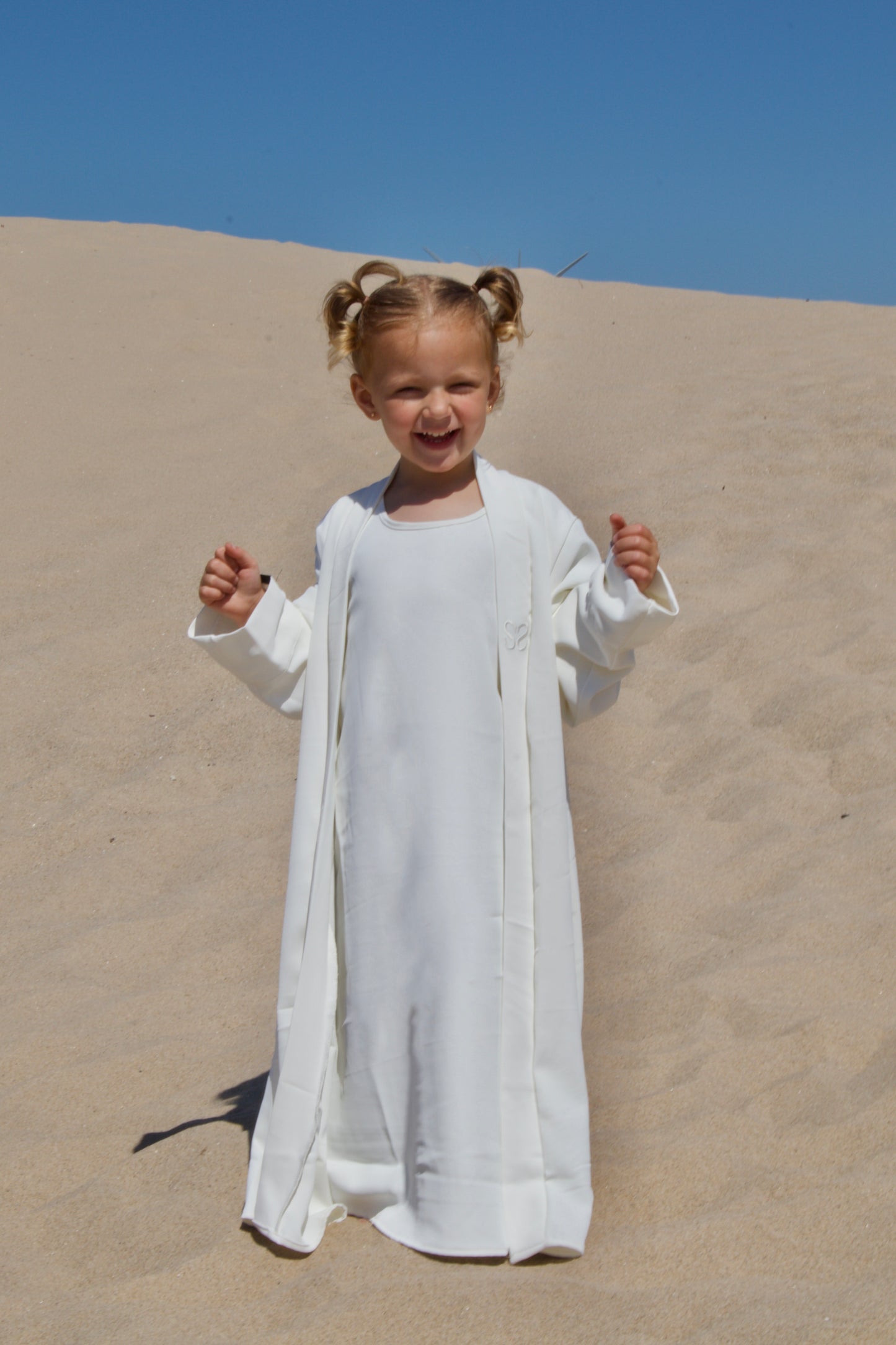 Abaya set kids - White